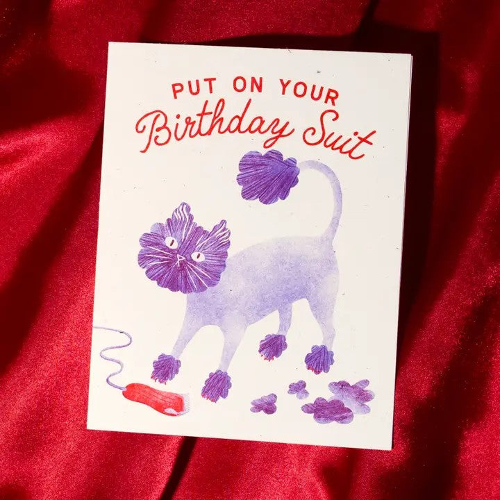 Card Birthday Suit Cat