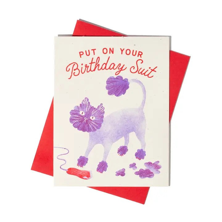 Card Birthday Suit Cat