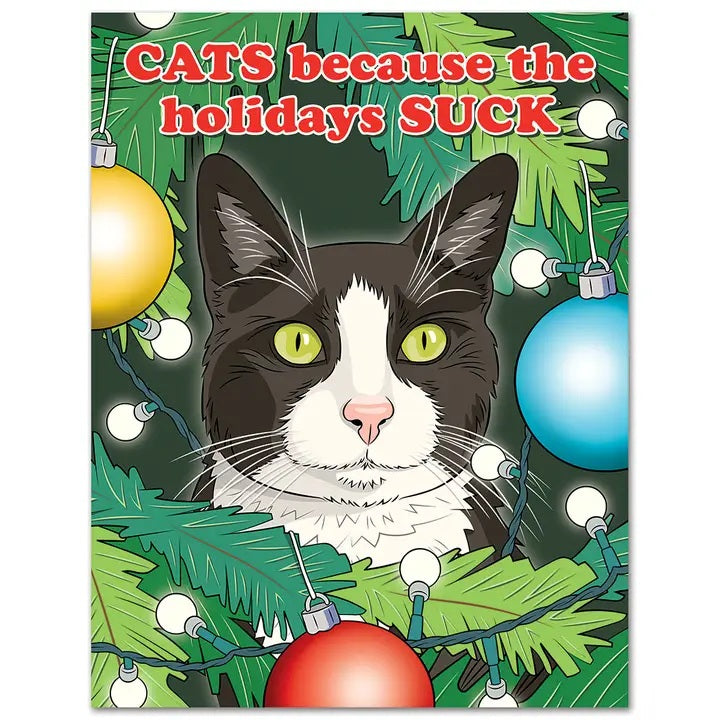 Card Cats Because Holidays Suck Christmas