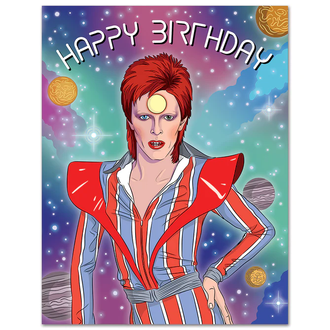 Card David Bowie You Are A Star Birthday
