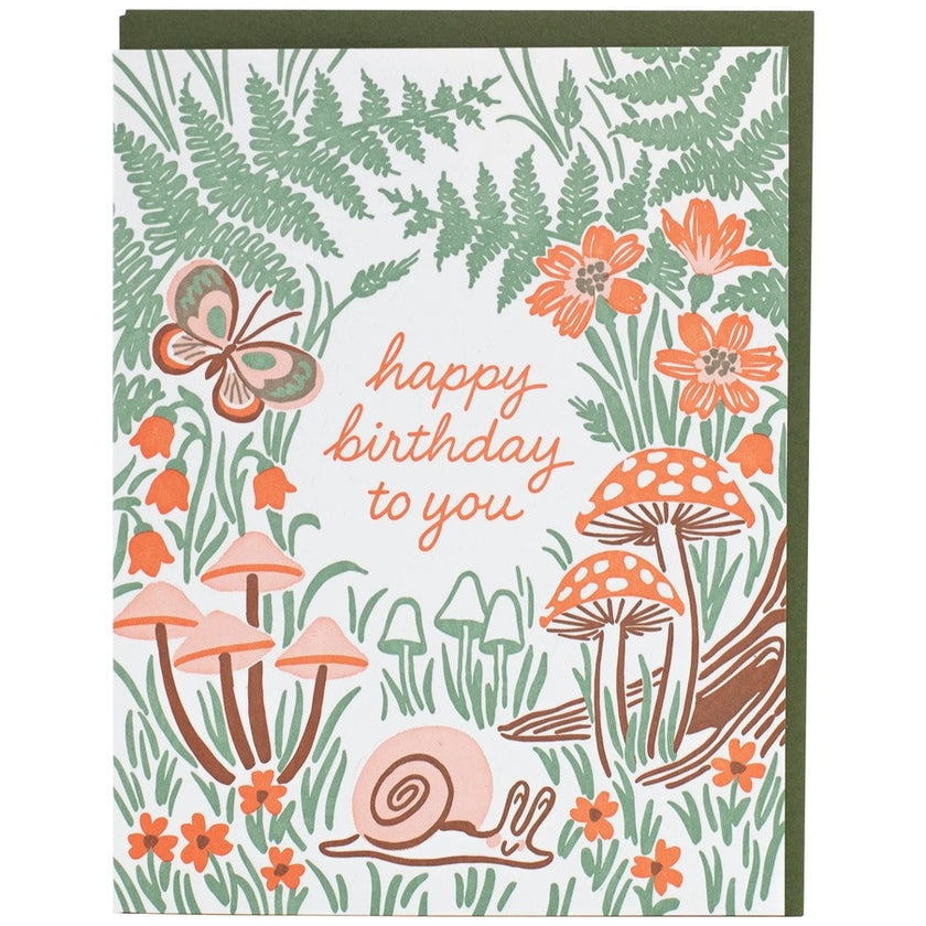 Card Garden Snail Birthday