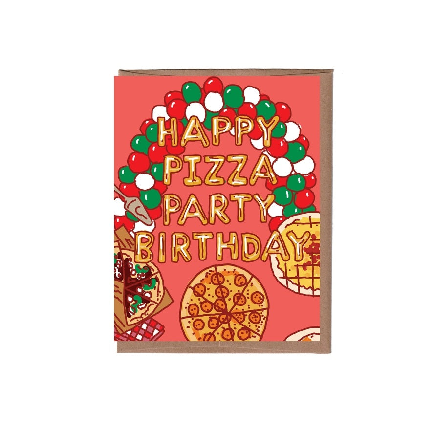 Card Happy Pizza Party Birthday