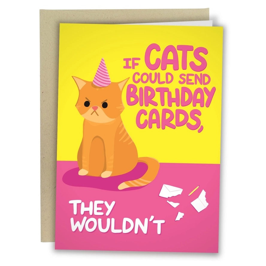 Card If Cats Could Send Birthday Cards Www shoptherocket Card if cats could send birthday cards www shoptherocket