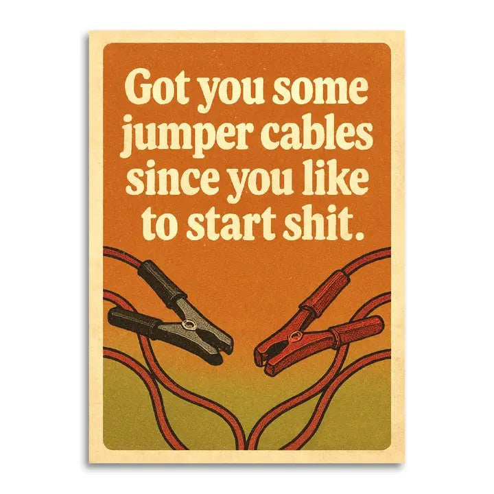 Card Jumper Cables Insult