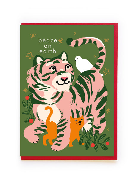 Card Peace On Earth Animals Christmas