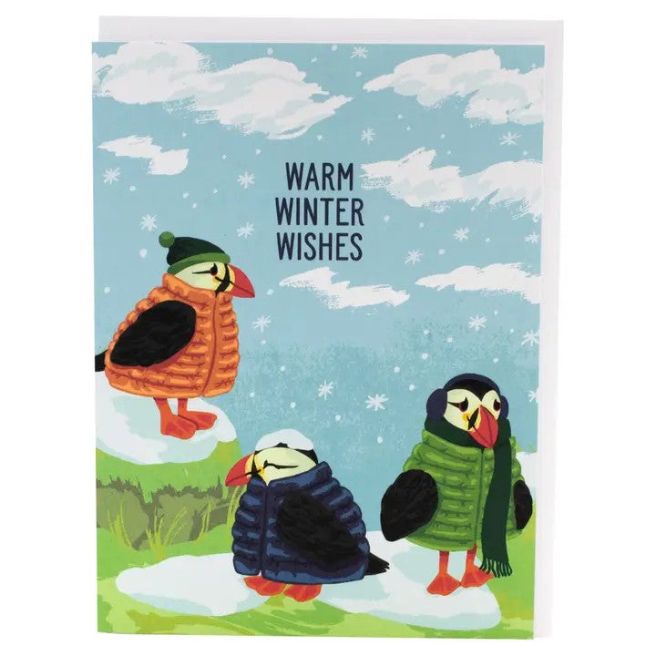 Card Puffins In Puffer Vests