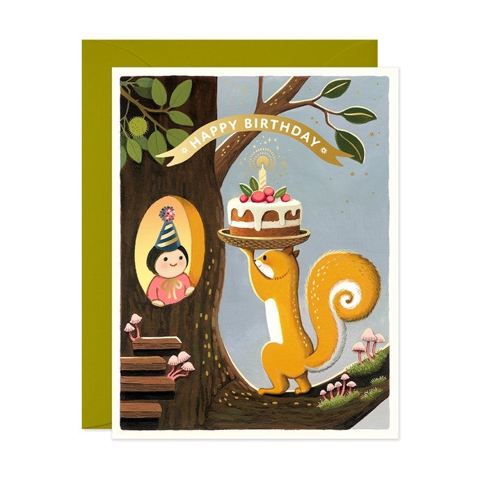 Card Squirrel's Cake Birthday