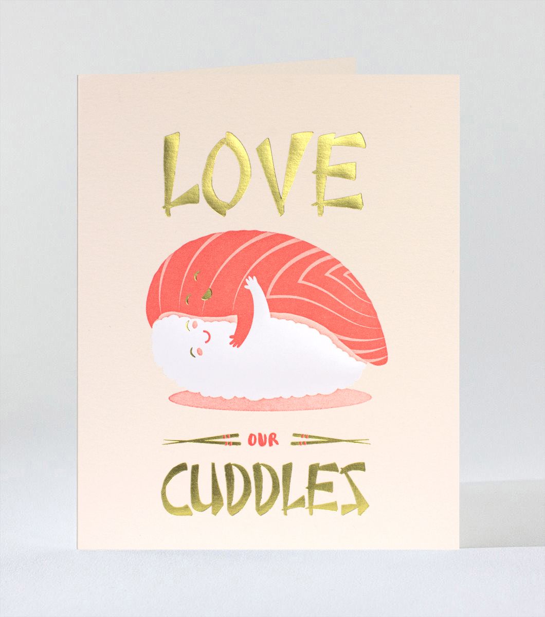 Card Sushi Love Cuddles