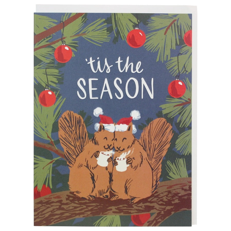 Card Tis The Season Squirrels Christmas