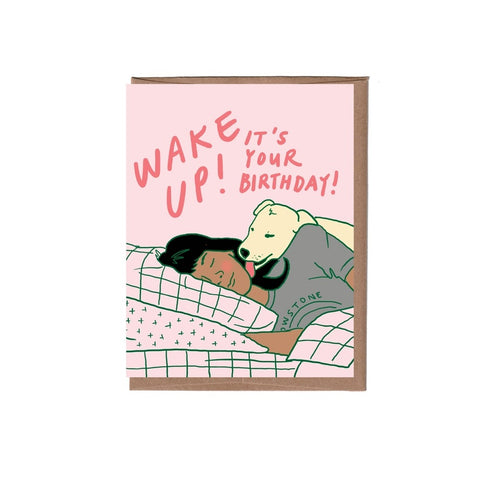 Card Wake Up Dog Birthday
