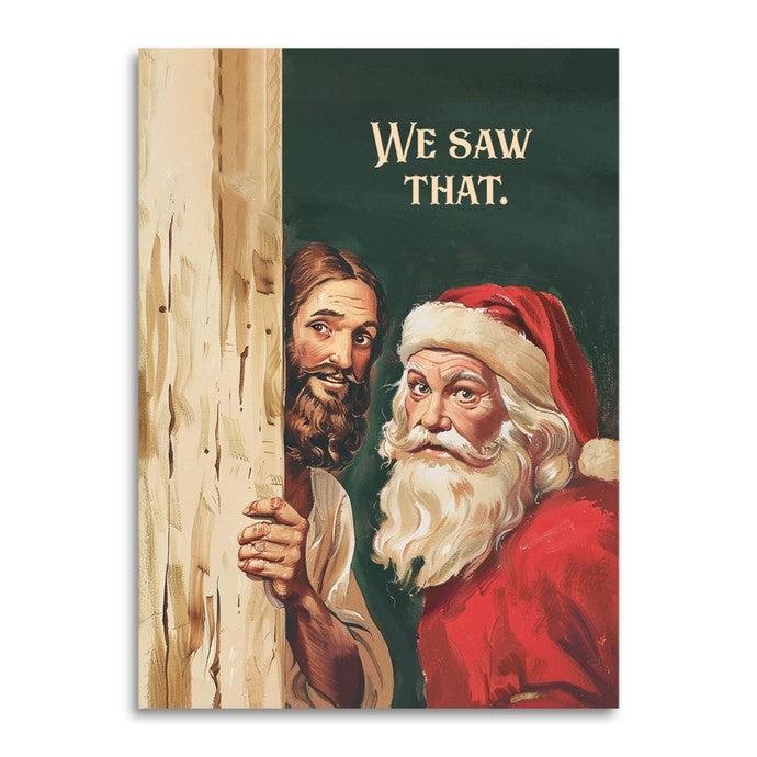 Card We Saw That Santa And Jesus Christmas