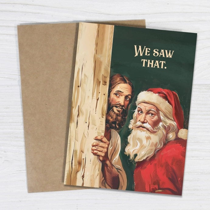 Card We Saw That Santa And Jesus Christmas