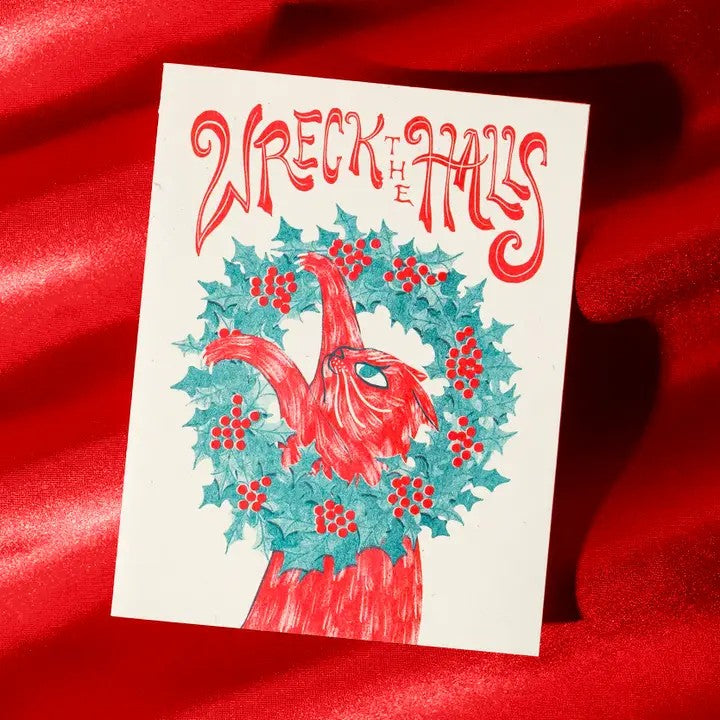 Card Wreck The Halls Holiday
