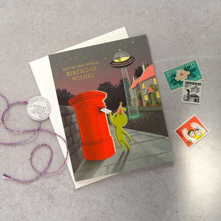 Card Alien Mail Birthday