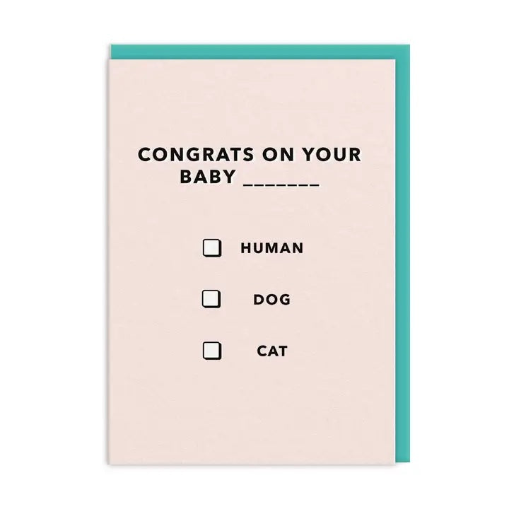 Card Congrats On Your Baby/Pet