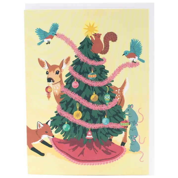 Card Enchanted Tree Christmas