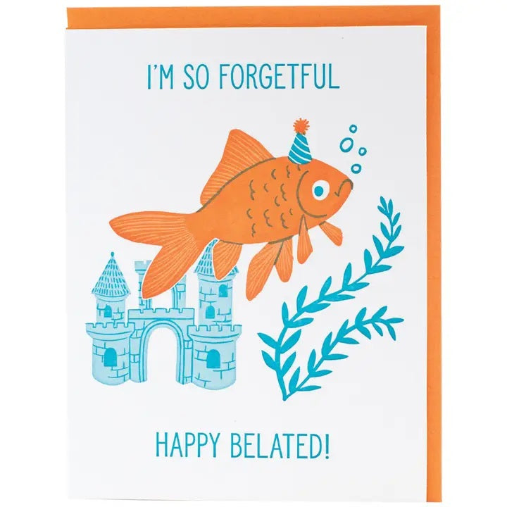 Card Goldfish Belated Birthday