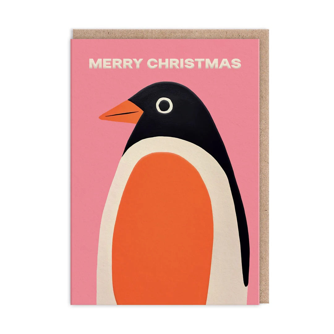 Card Merry Christmas Penguin