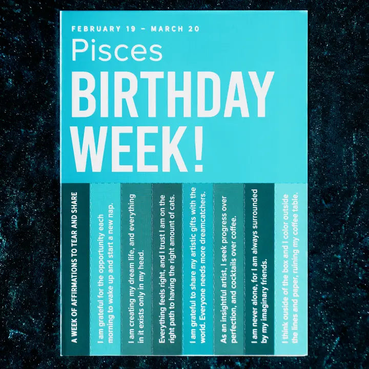 Card Pisces Birthday Week Zodiac