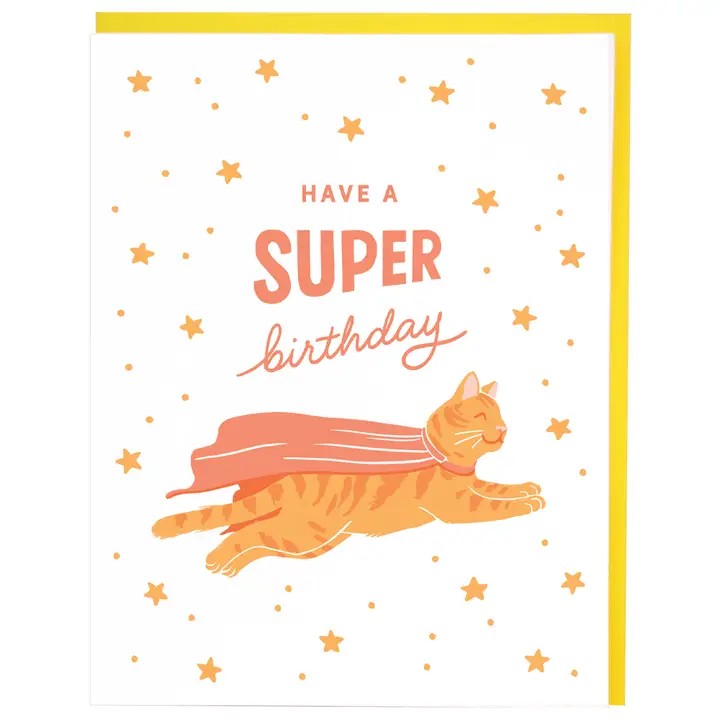 Card Super Cat Birthday