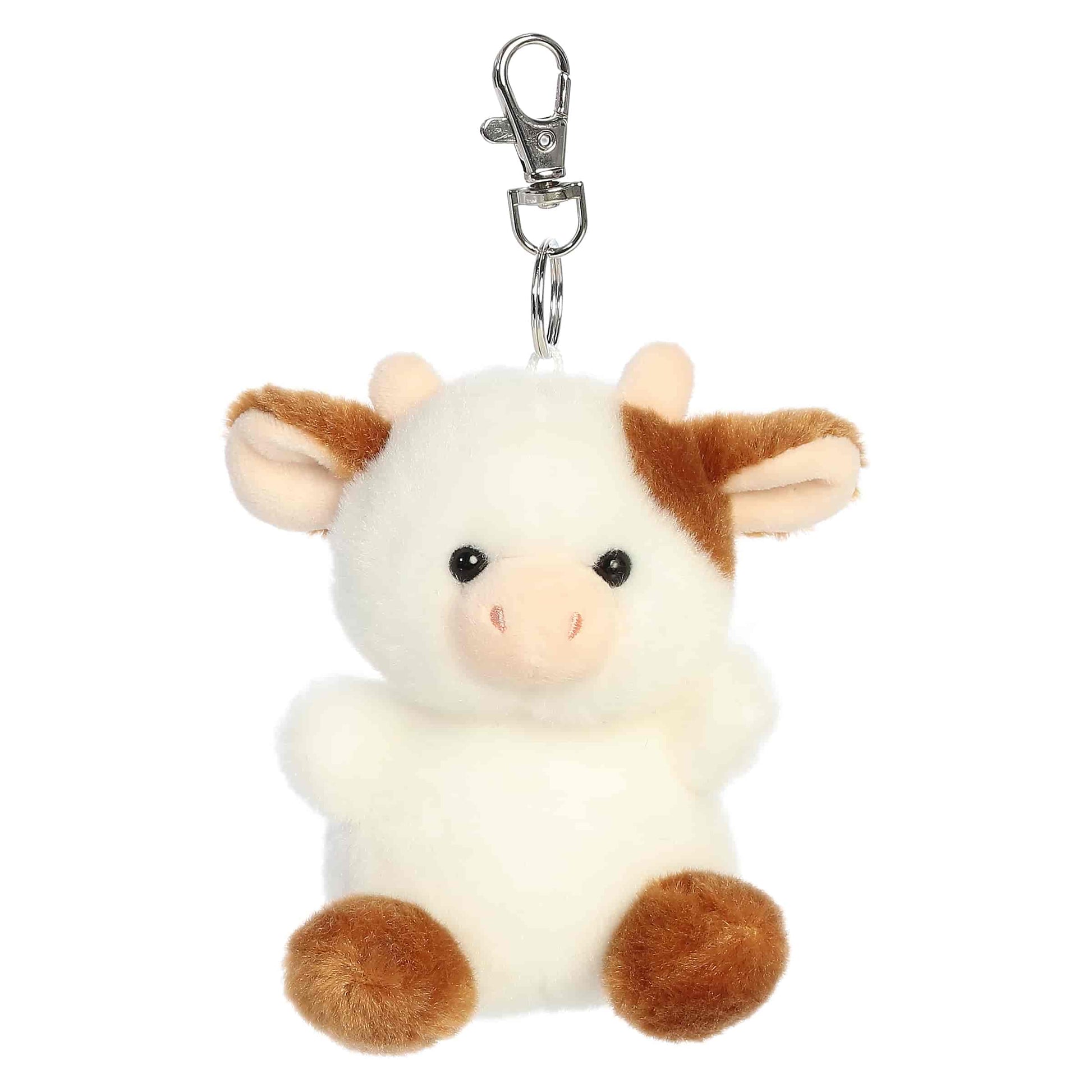 Caroline Brown Cow Clip-On Palm Pals Plush 4"