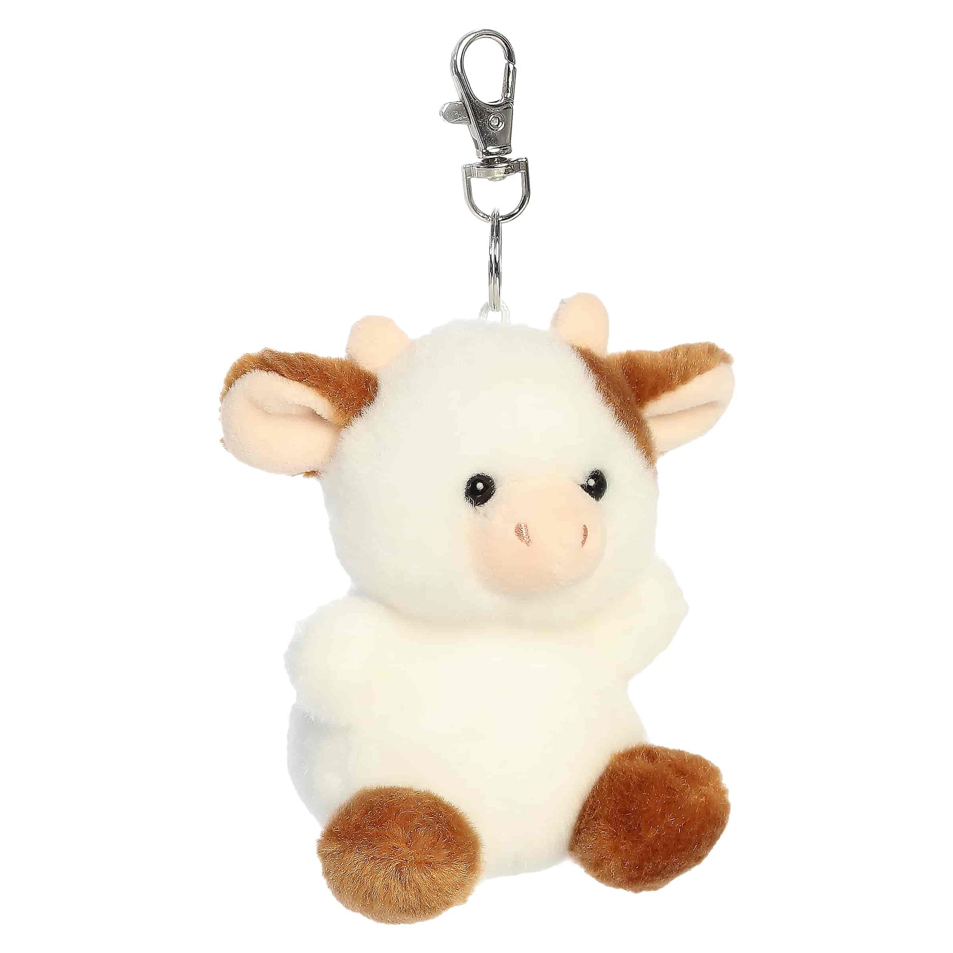 Caroline Brown Cow Clip-On Palm Pals Plush 4"