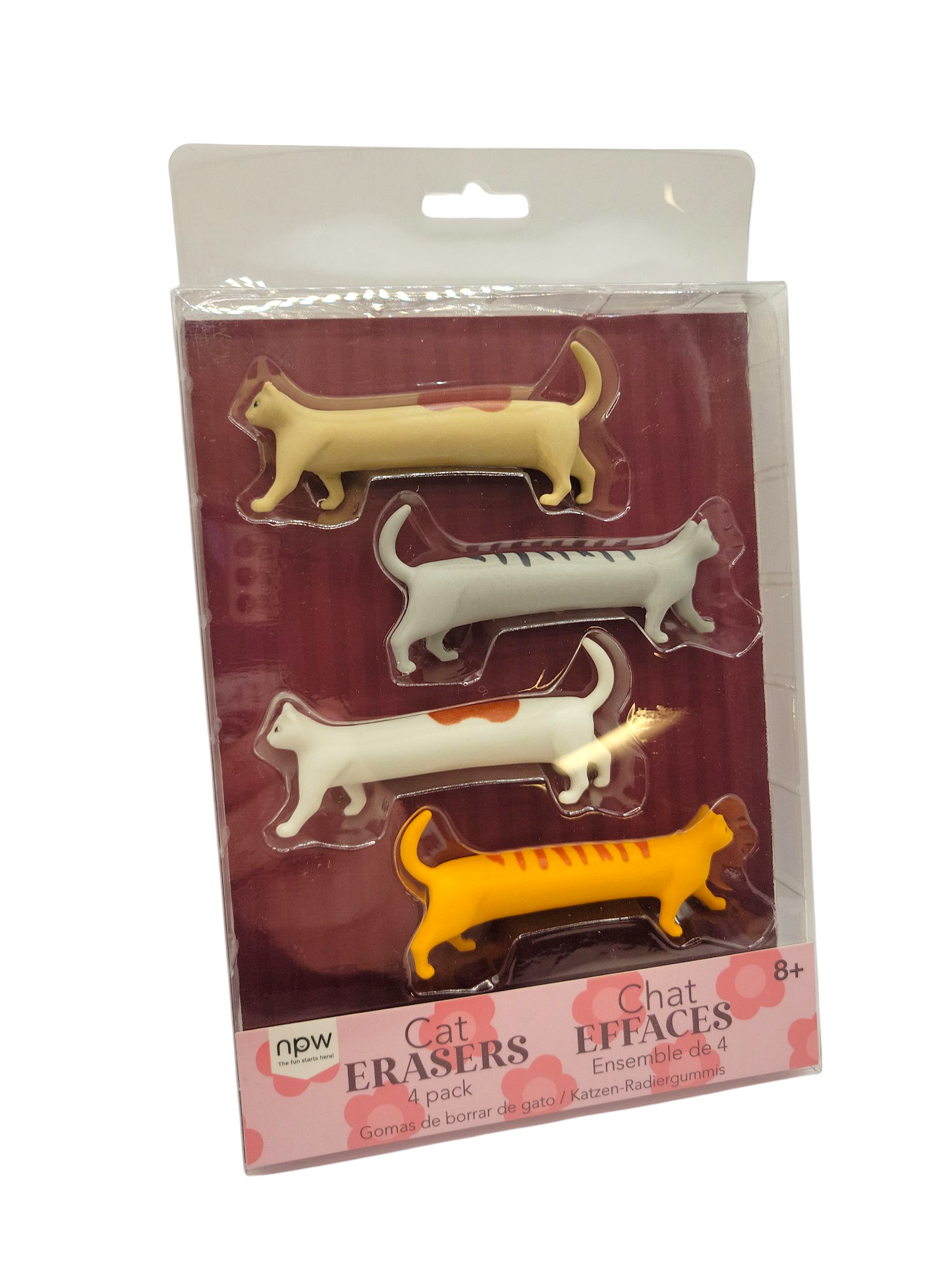 Cat Erasers 4 Pack