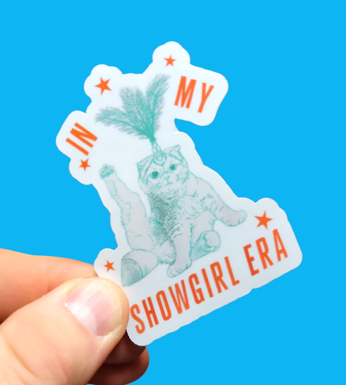Cat In My Showgirl Era Sticker