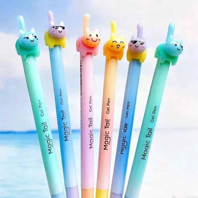 Cat Tail Rainbow Gel Pen