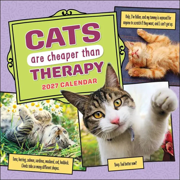 Cats Are Cheaper Than Therapy 2027 Calendar