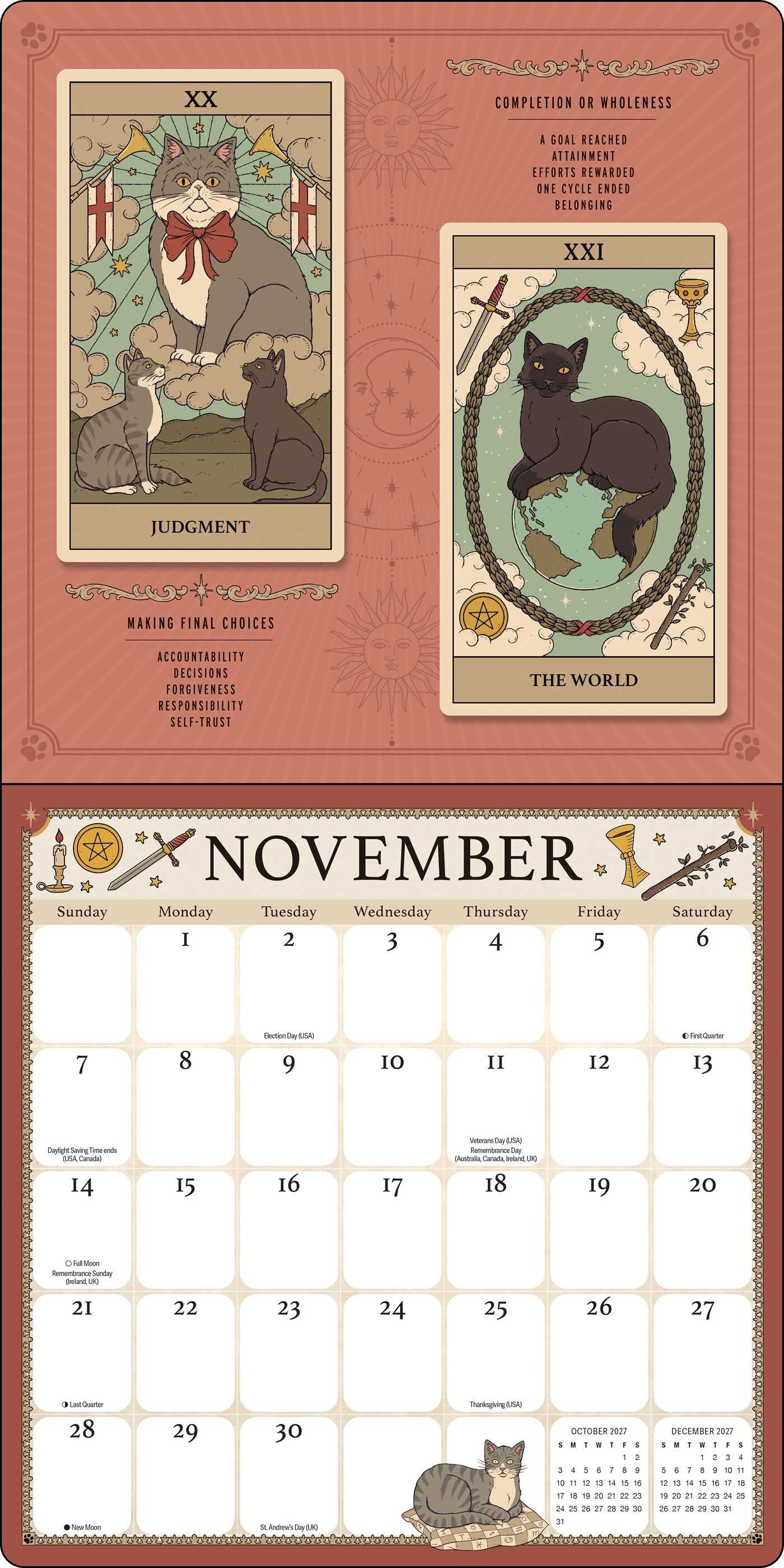 Cats Rule The Earth 2027 Wall Calender