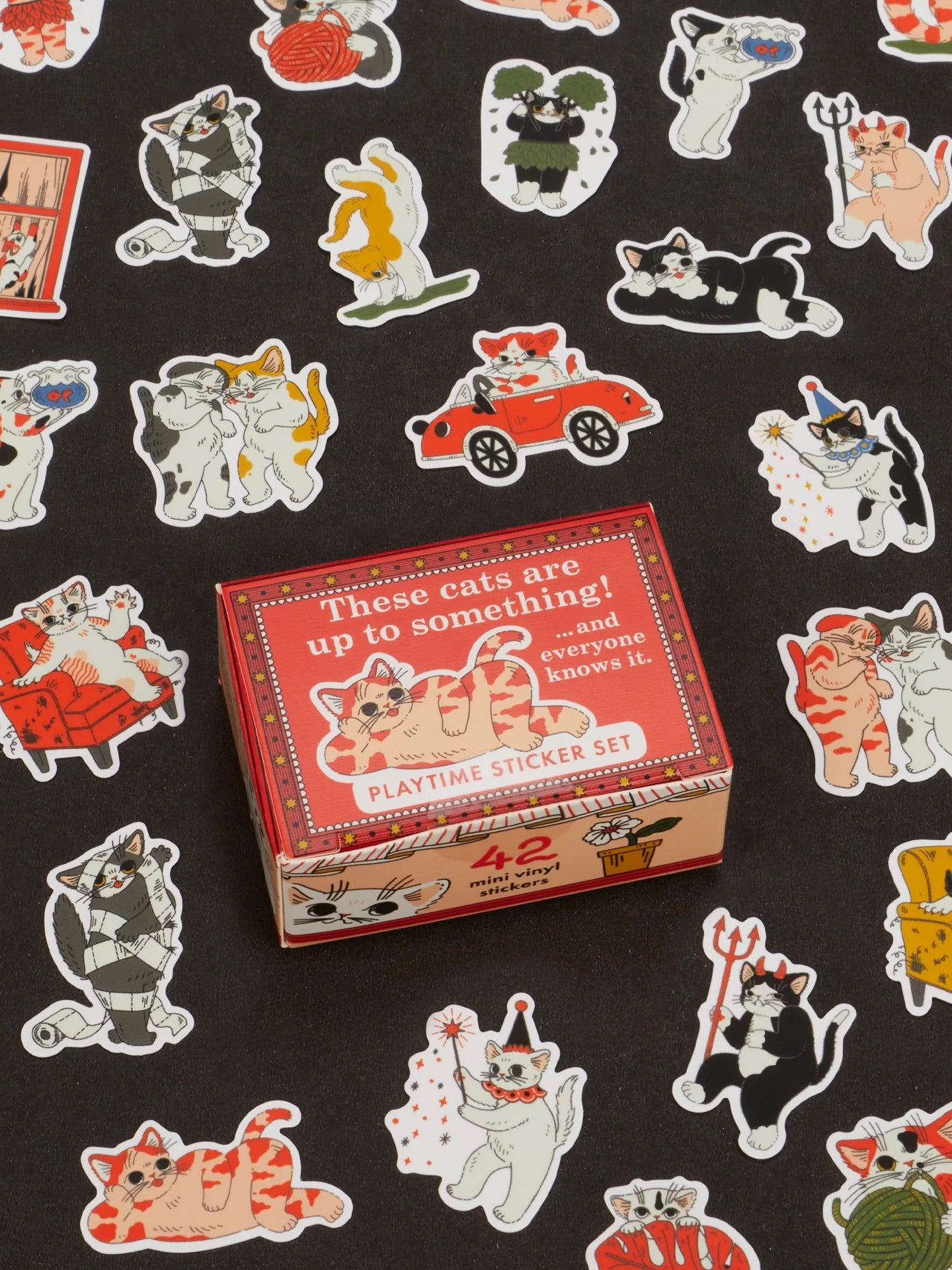 Cats up to Something Sticker Set