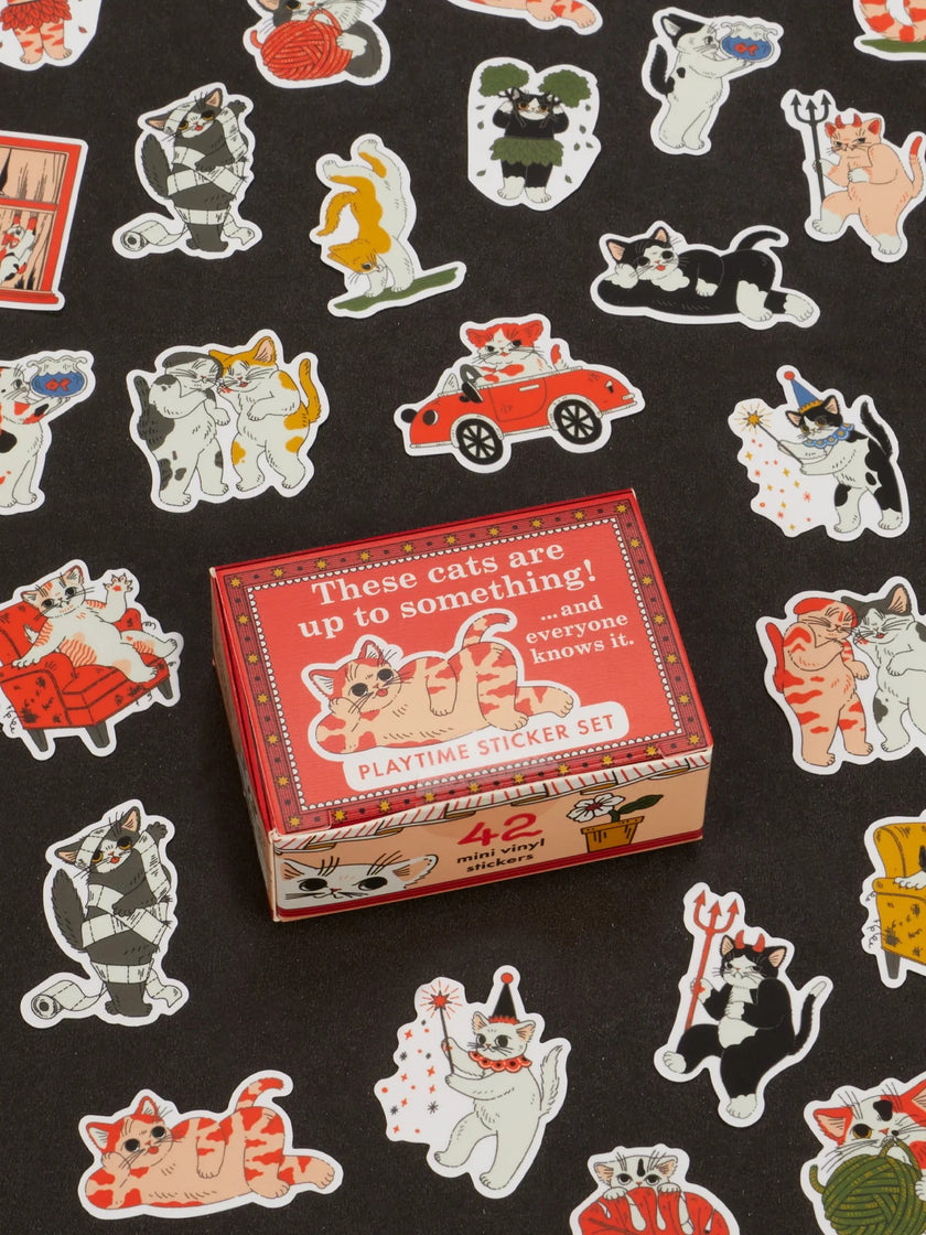 Cats up to Something Sticker Set