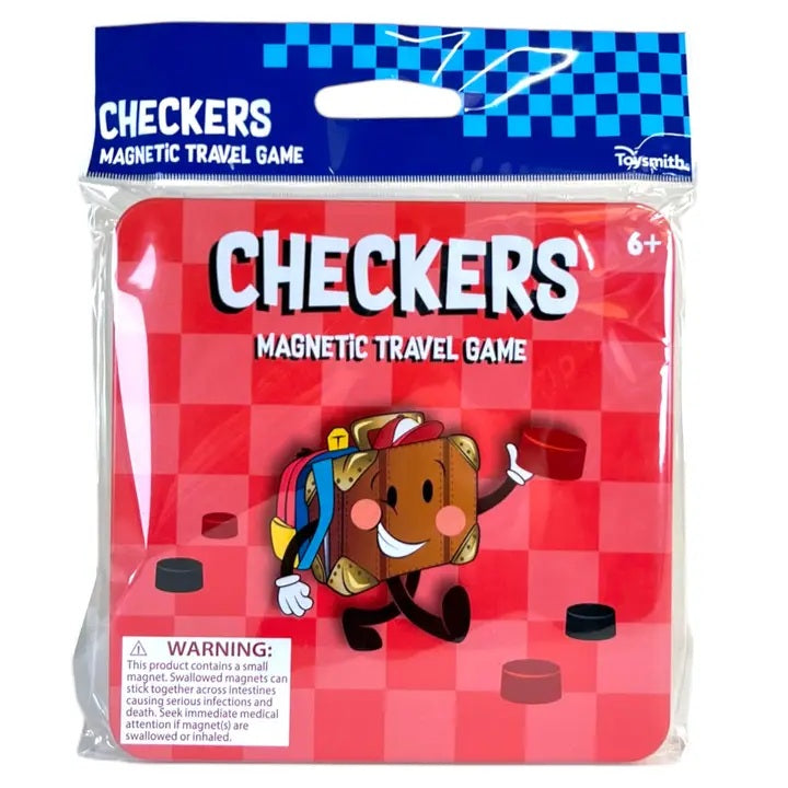 Checkers Magnetic Travel Game