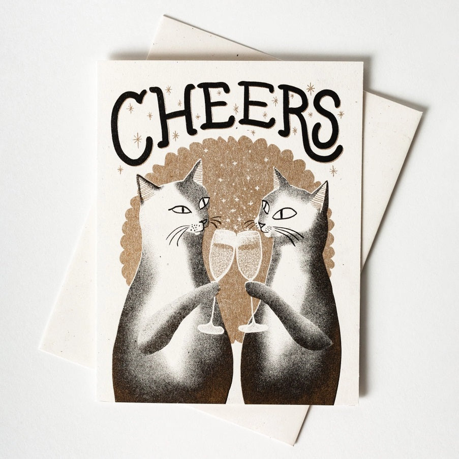 Card Cheers Cats Celebration