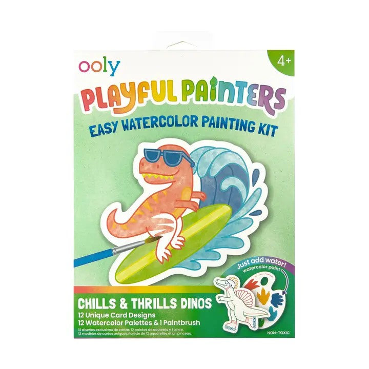Chills & Thrills Dinos Easy Watercolor Painting Kit