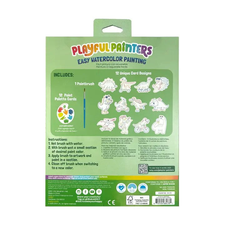 Chills & Thrills Dinos Easy Watercolor Painting Kit