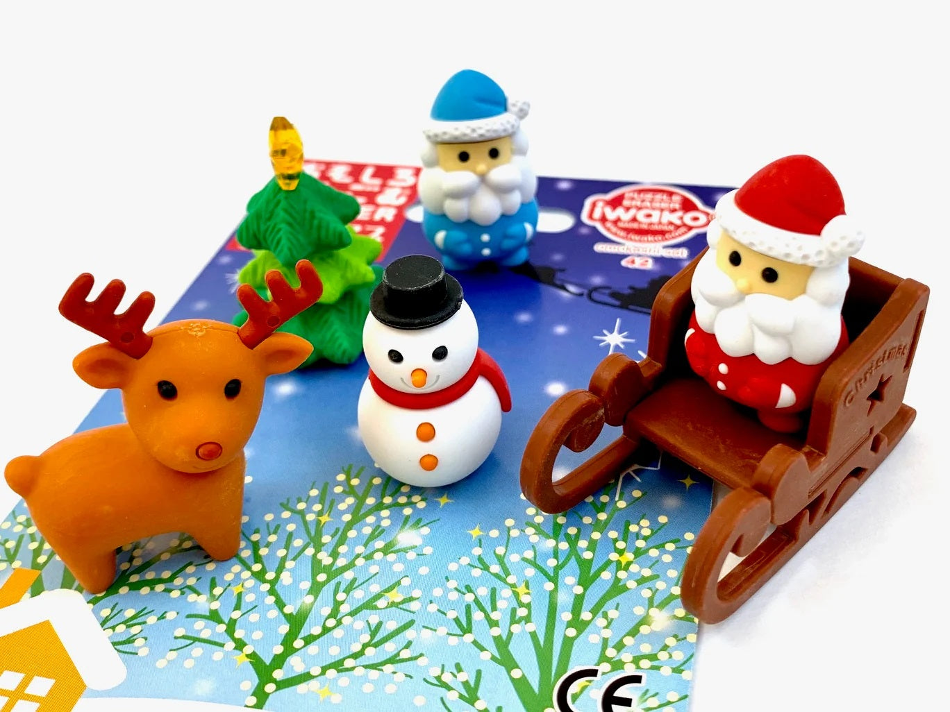 Christmas Eraser Set Iwako
