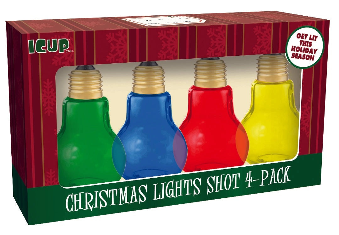 Christmas Lights Shotglass 4 Pack