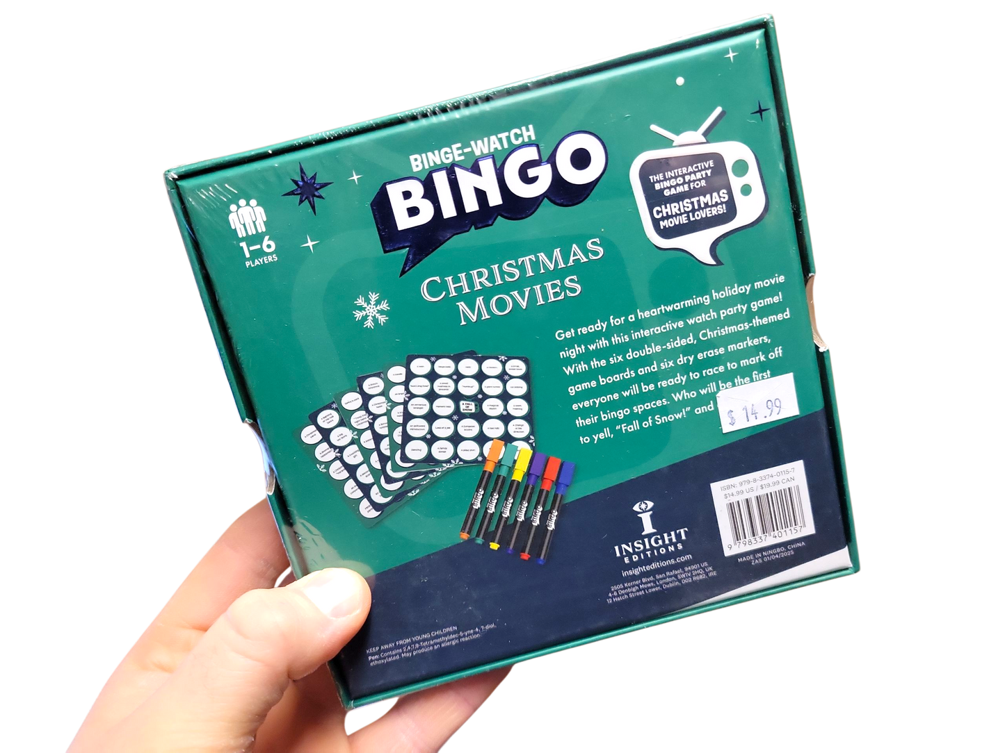 Christmas Movies Binge-Watch Bingo Game