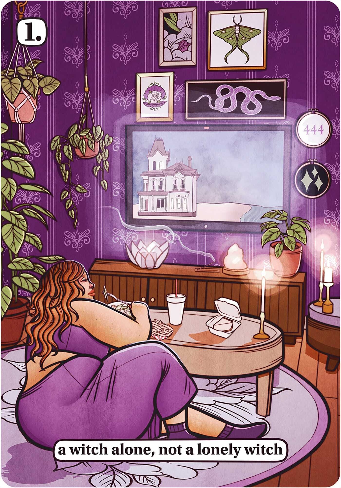 Chubby Witch's Night In Oracle Deck