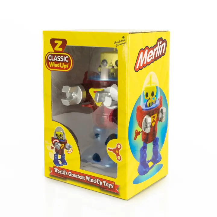 Classic Wind Ups Merlin Robot Red