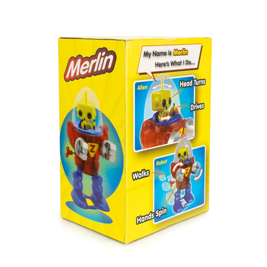 Classic Wind Ups Merlin Robot Red