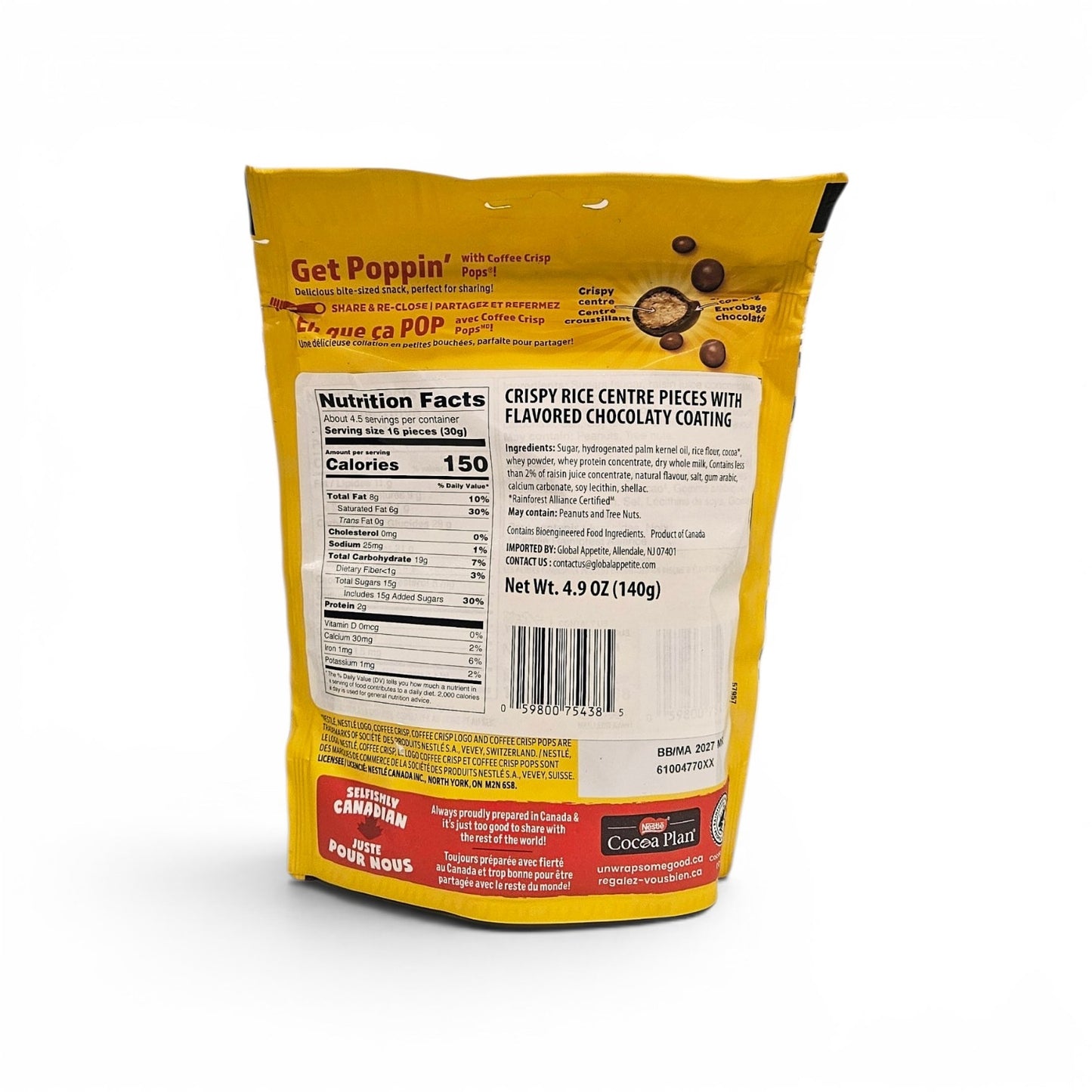 Coffee Crisps Pops Bag