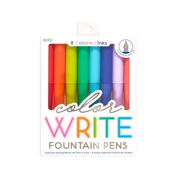 Color Write 8 Colored Fountain Pens – www.shoptherocket.com