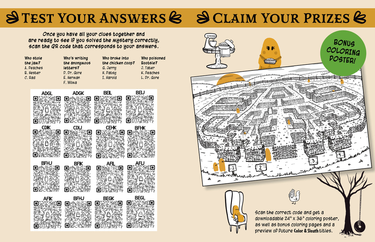 Color & Sleuth Phantom Farm Coloring Book
