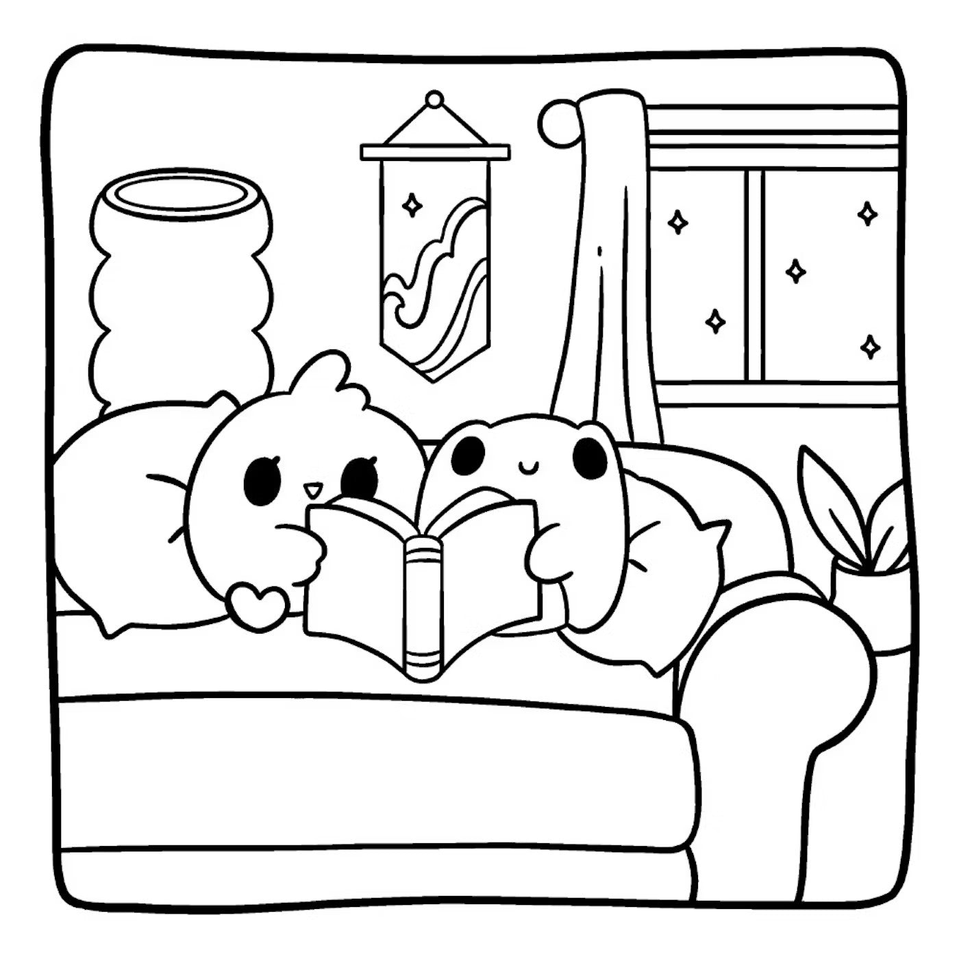 Comfy Buddies: A Cozy Nights Coloring Book