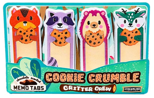 Cookie Crumble Critter Crew Chocolate Scented Memo Tabs