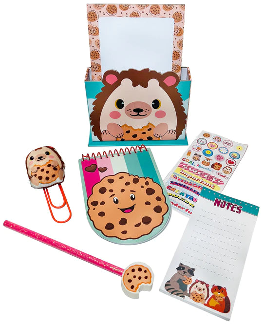 Cookie Crumble Critter Crew Stationery Set Hedgehog