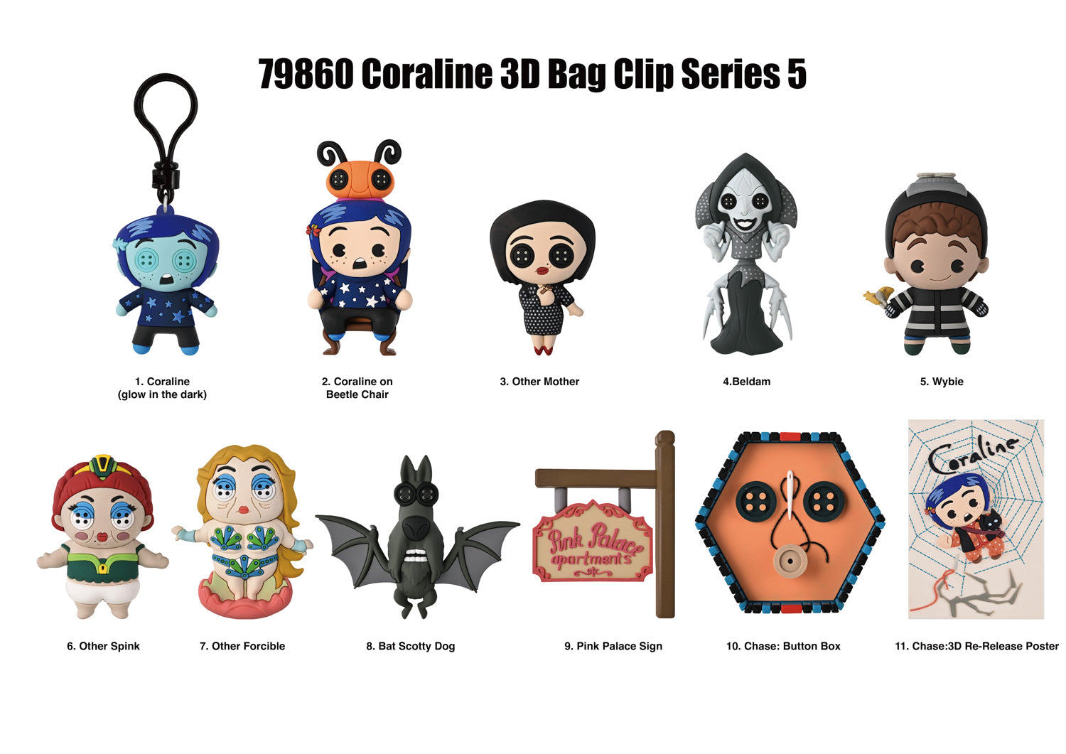 Coraline Figural Bag Clip Series 5